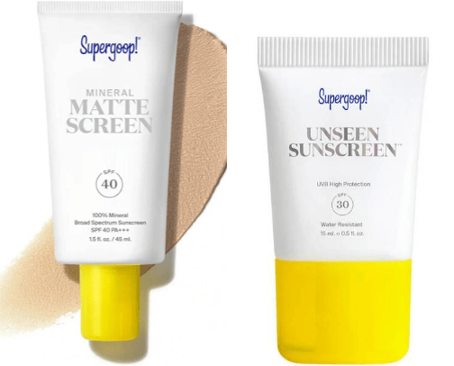 Face sunscreens & SPF skin care ☀️ cover photo collage