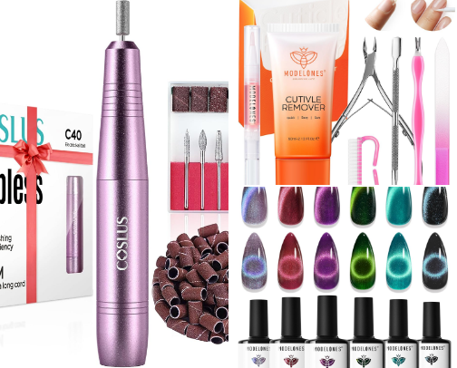 What I Use To My Do Gel Nails At Home cover photo collage