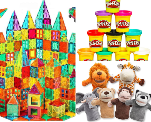 Toys that keep my toddler busy while I’m WFH cover photo collage