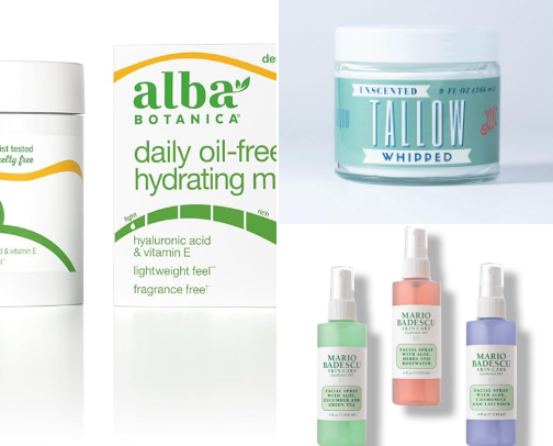 Skin Care Products for Sensitive Skin cover photo collage