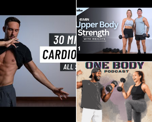 Weights & Cardio Workouts At Home cover photo collage