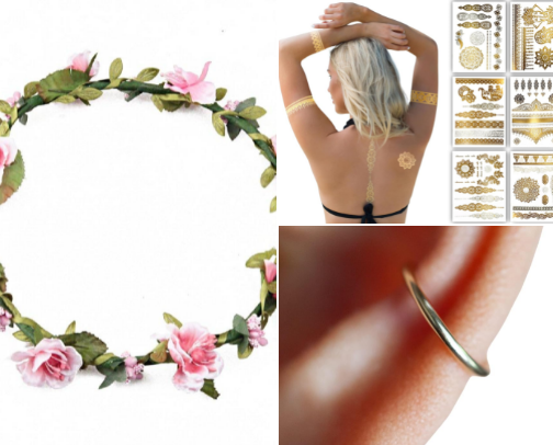 whimsical festival accessories cover photo collage