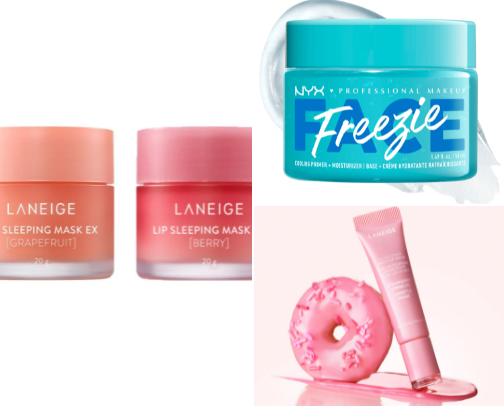 On the go skincare and makeup cover photo collage