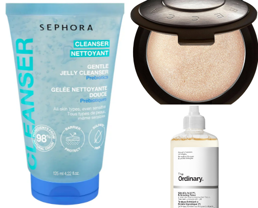 Makeup and skin care cover photo collage