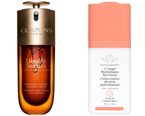 Skincare products for mature skin cover photo collage