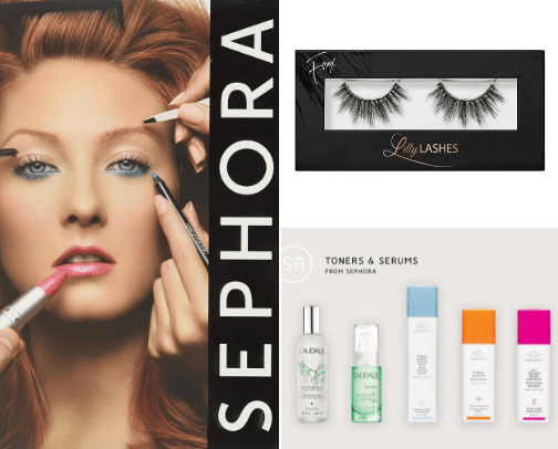 Beauty products cover photo collage