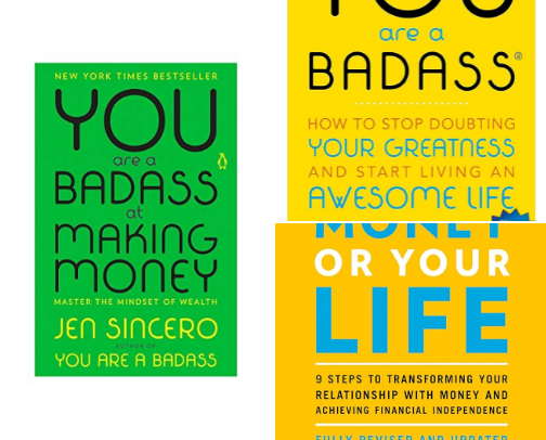 My fave books to whip your mindset, finances, and business into shape cover photo collage