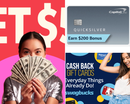 Money Making 💸, Cash Back Rewards & Offers, Receipt Scanning, Surveys, Beermoney Apps and Websites cover photo collage