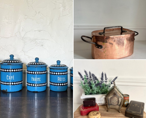French Antique and Vintage Items cover photo collage