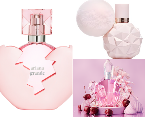 Ariana Grande favorite perfumes cover photo collage