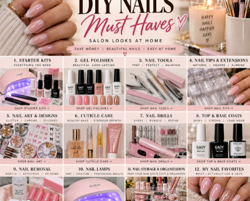 💅 DIY Nails: My Must-Haves for Salon-Looking Nails at Home cover photo collage
