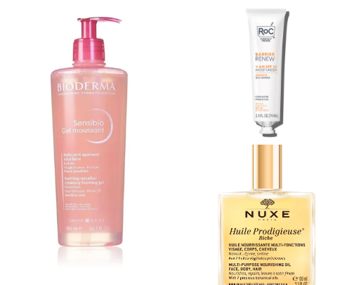 everyday skincare essentials for clear, glowy skin cover photo collage