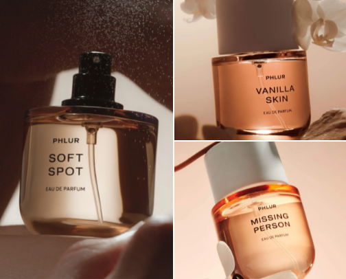 Phlur perfume: Whispers of PHLUR cover photo collage