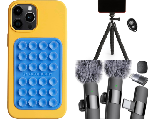 content creator things cover photo collage