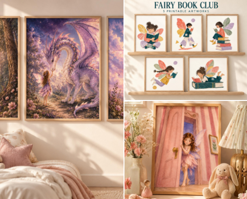 Whimsical Nursery Wall Art & Printables cover photo collage
