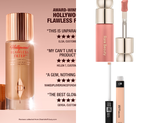 My fav no makeup makeup products cover photo collage