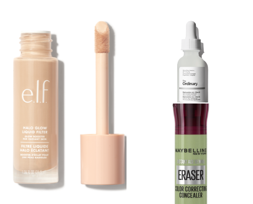 Oily skin makeup and product must haves cover photo collage