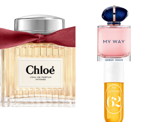 My favorite body mist , and perfumes, and body creams , body washes. cover photo collage