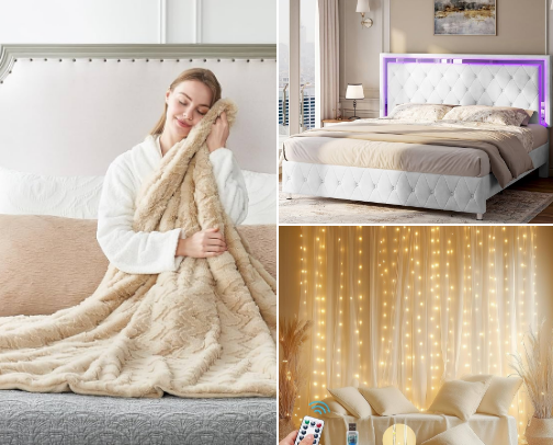 🕯️ Cozy Room Aesthetic / Bedroom Setup cover photo collage