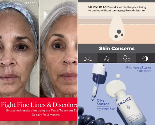 My skincare cover photo collage