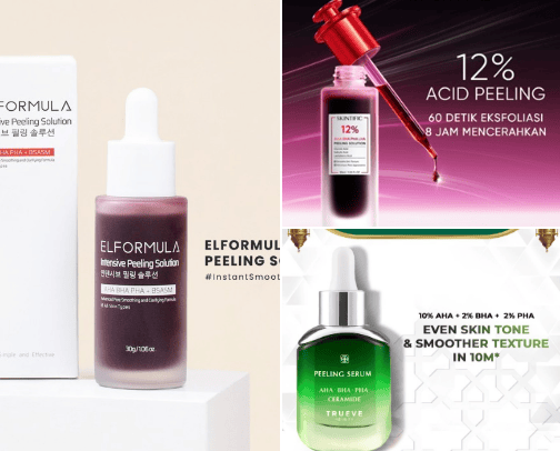 exfoliation skincare cover photo collage