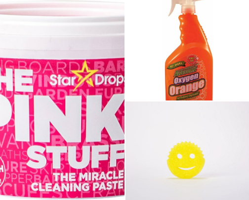 Cleaning products cover photo collage