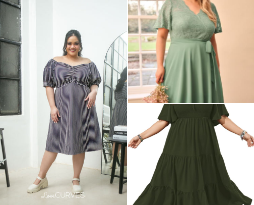 Plus size dress cover photo collage