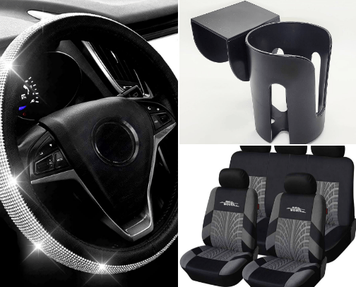 Car accessories cover photo collage