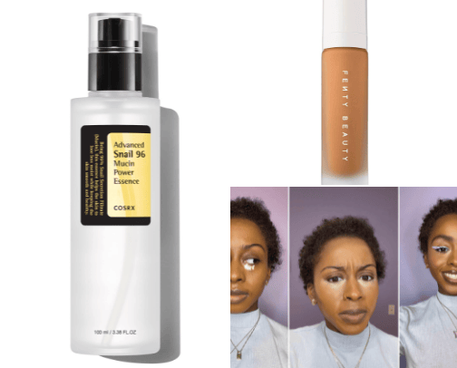 Makeup and skincare cover photo collage
