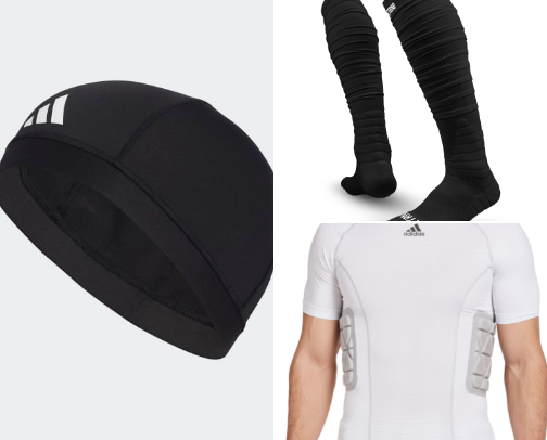 Football must haves coming from a college football player cover photo collage