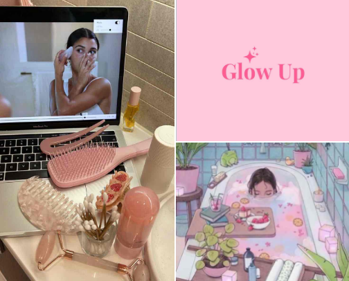 Glow up recs! cover photo collage