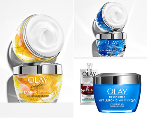 Olay Cosmetics cover photo collage