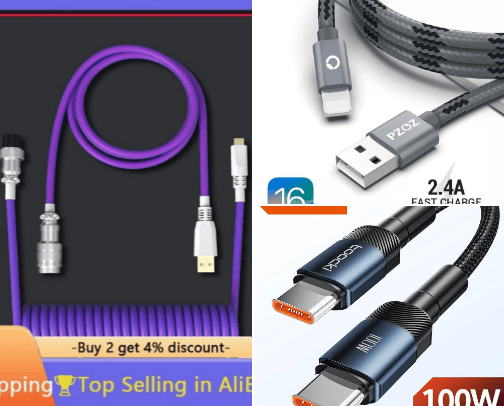 usb cables and usb hubs cover photo collage