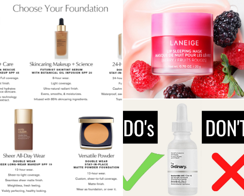 My favorite beauty recs cover photo collage