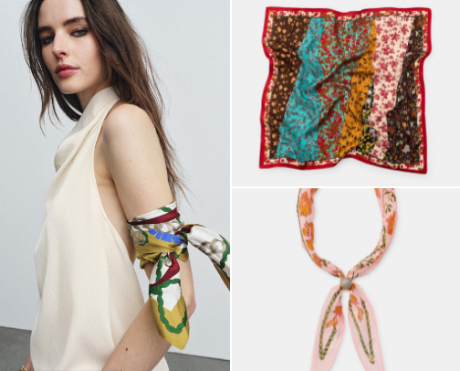 An affordable detail that transforms an outfit — a silk scarf🪄 cover photo collage