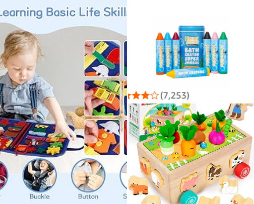 My absolute favourite toddler toys 🧸 cover photo collage