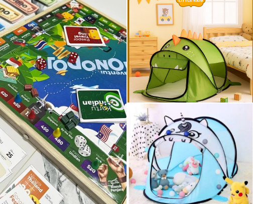 Mainan yang disukai anak-anak cover photo collage