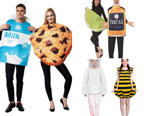Cute Couple Halloween Costumes cover photo collage