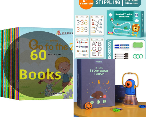 Brainy toys for growing minds cover photo collage