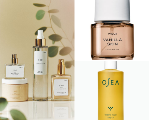 Fragrance and body care cover photo collage