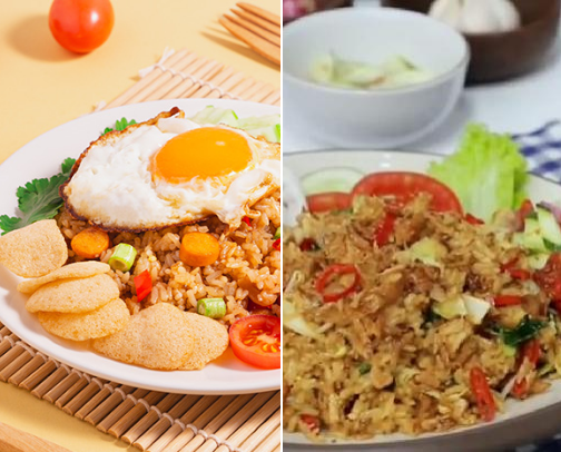 Nasi Goreng Makan Khas dari Indonesia cover photo collage