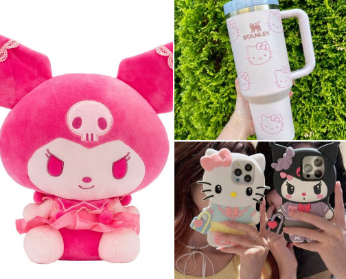 Hello kitty finds cover photo collage