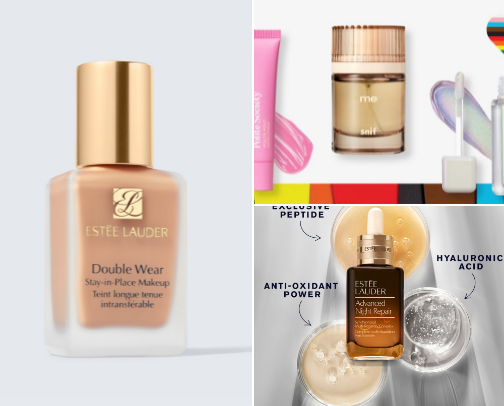 Timeless Radiance: Icons of Estée Lauder cover photo collage