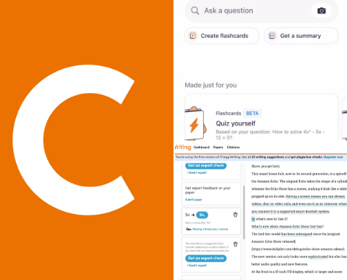 Chegg Study Tools for Students cover photo collage