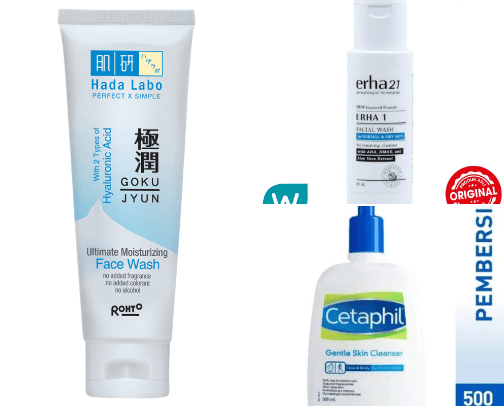 Facial wash untuk kulit kering cover photo collage