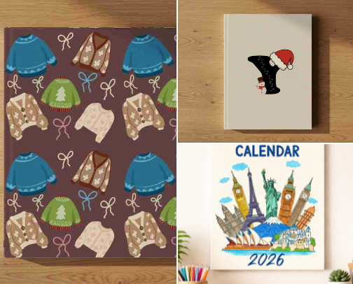 Notebooks and journals cover photo collage