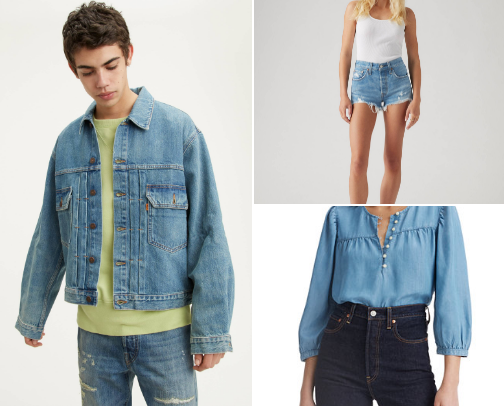 Levi's for men and women cover photo collage