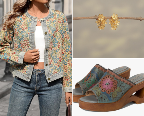 Pretty Things for Girlies Who Love Flowers.  (Gift Ideas!) cover photo collage