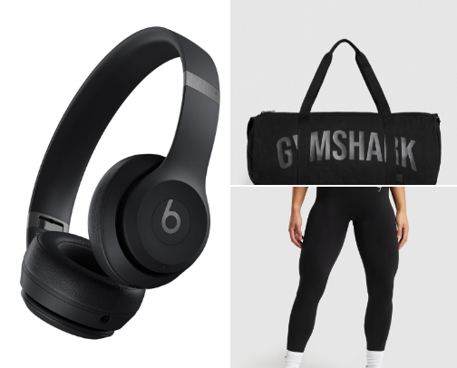 gym essentials 🎧 cover photo collage