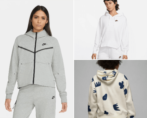 NIKE women's clothing cover photo collage